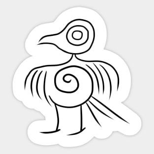 Ornamental bird ancient America Sticker